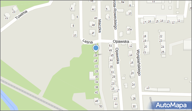 Głuchołazy, Maczka Stanisława, gen., 14, mapa Głuchołazy