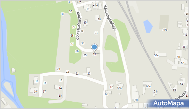 Głuchołazy, Makuszyńskiego Kornela, 24, mapa Głuchołazy
