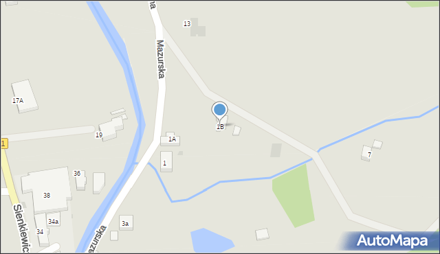 Głuszyca, Mazurska, 1B, mapa Głuszyca