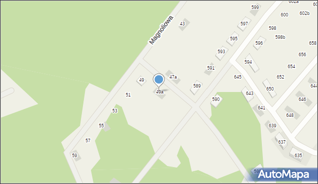 Gniewomirowice, Magnoliowa, 49a, mapa Gniewomirowice