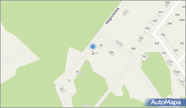 Gniewomirowice, Magnoliowa, 51, mapa Gniewomirowice