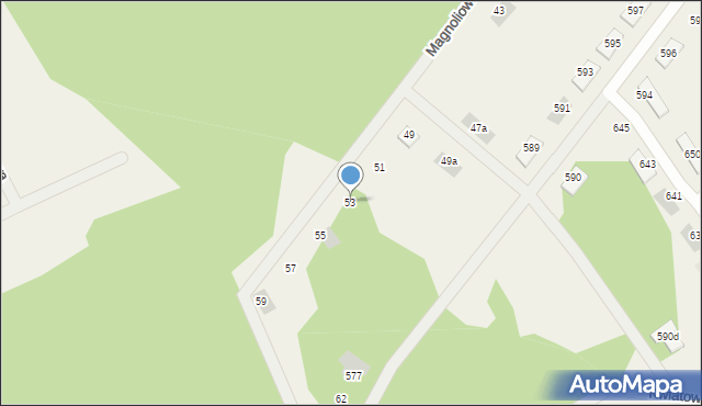 Gniewomirowice, Magnoliowa, 53, mapa Gniewomirowice