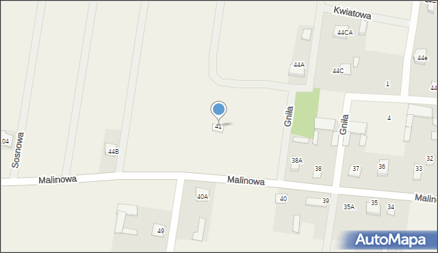 Gniła, Malinowa, 96, mapa Gniła