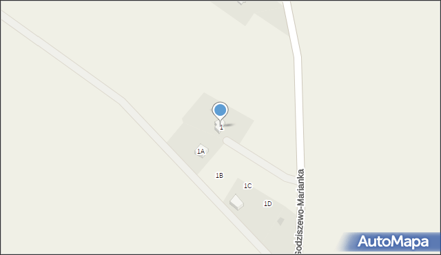 Godziszewo, Marianka, 1, mapa Godziszewo