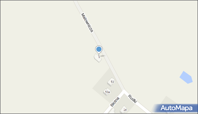 Gołąb, Malownicza, 1, mapa Gołąb