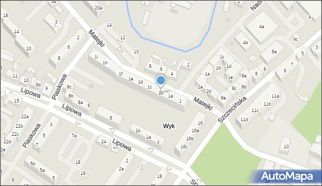 Goleniów, Matejki Jana, 1b, mapa Goleniów
