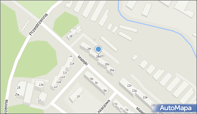 Goleniów, Matejki Jana, 26d, mapa Goleniów