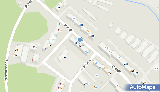 Goleniów, Matejki Jana, 9c, mapa Goleniów