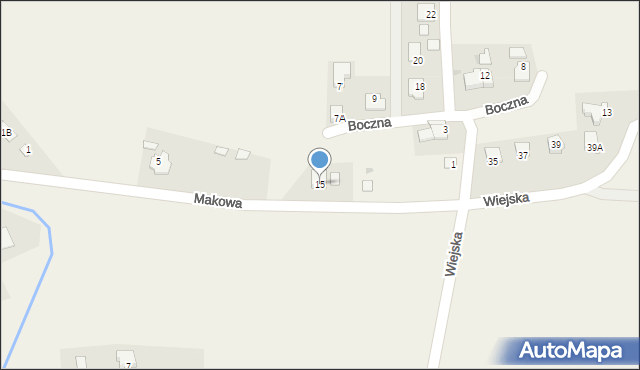 Goleszów, Makowa, 15, mapa Goleszów