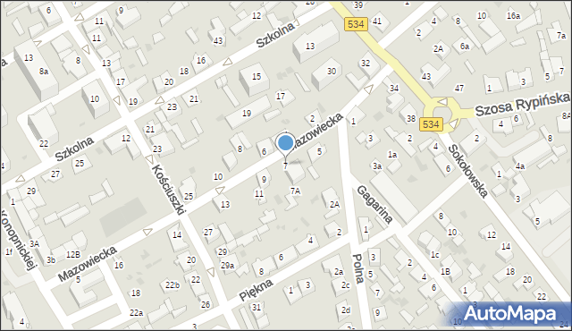 Golub-Dobrzyń, Mazowiecka, 7, mapa Golub-Dobrzyń