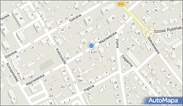 Golub-Dobrzyń, Mazowiecka, 9, mapa Golub-Dobrzyń