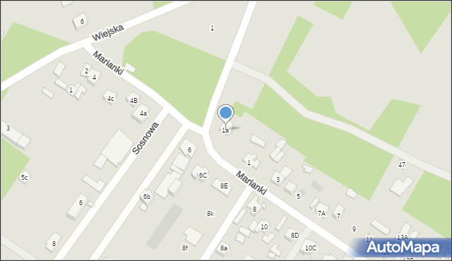 Góra Kalwaria, Marianki, 1a, mapa Góra Kalwaria