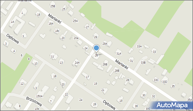 Góra Kalwaria, Marianki, 26, mapa Góra Kalwaria