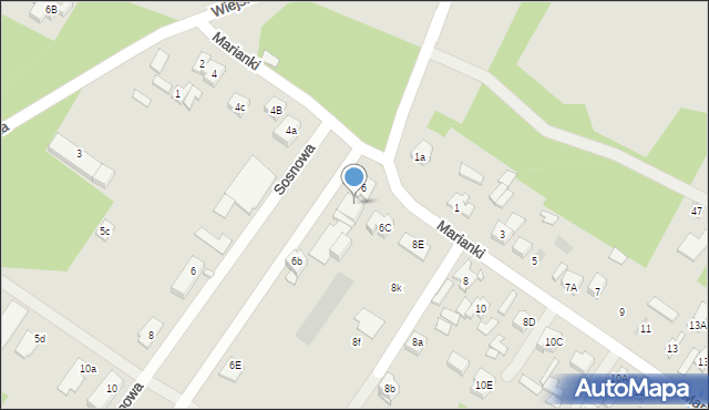 Góra Kalwaria, Marianki, 6A, mapa Góra Kalwaria