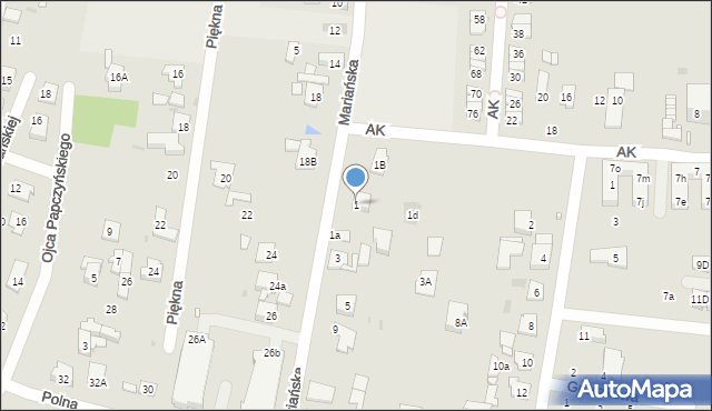 Góra Kalwaria, Mariańska, 1, mapa Góra Kalwaria