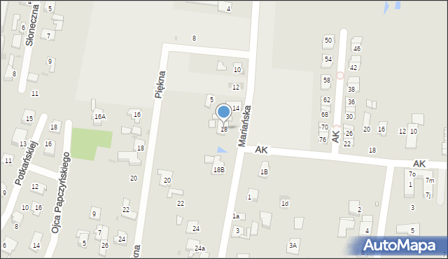 Góra Kalwaria, Mariańska, 18, mapa Góra Kalwaria