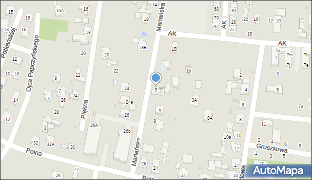 Góra Kalwaria, Mariańska, 3, mapa Góra Kalwaria