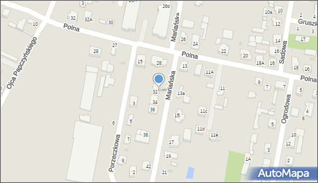 Góra Kalwaria, Mariańska, 32a, mapa Góra Kalwaria