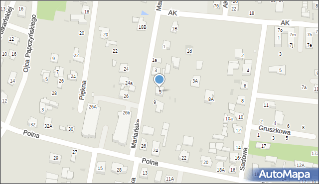 Góra Kalwaria, Mariańska, 5, mapa Góra Kalwaria