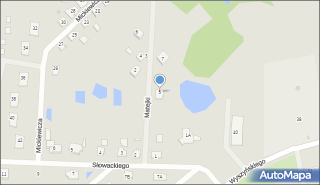 Górowo Iławeckie, Matejki Jana, 5, mapa Górowo Iławeckie