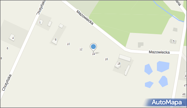 Górzno, Mazowiecka, 14, mapa Górzno