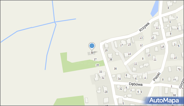 Gorzów, Małowy, 39, mapa Gorzów