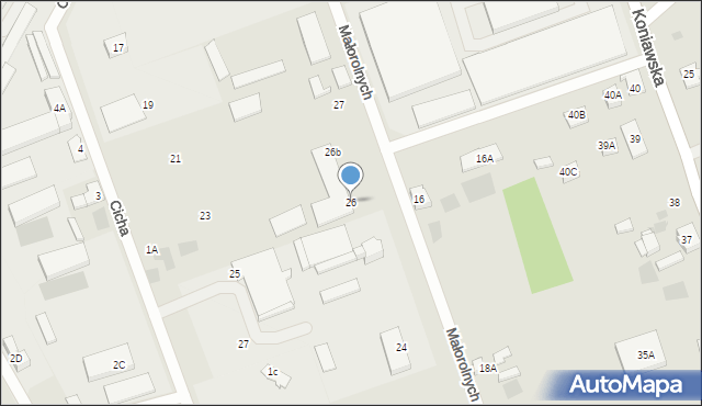 Gorzów Wielkopolski, Małorolnych, 26, mapa Gorzów Wielkopolski