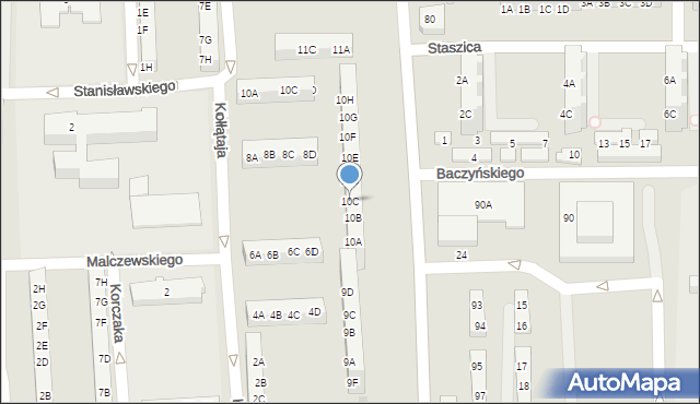 Gorzów Wielkopolski, Marcinkowskiego Karola, 10C, mapa Gorzów Wielkopolski