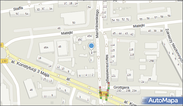 Gorzów Wielkopolski, Marcinkowskiego Karola, 4, mapa Gorzów Wielkopolski