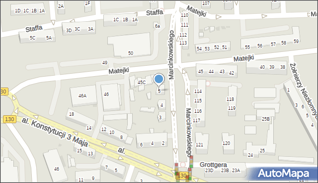 Gorzów Wielkopolski, Marcinkowskiego Karola, 5, mapa Gorzów Wielkopolski