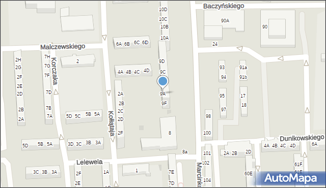 Gorzów Wielkopolski, Marcinkowskiego Karola, 9A, mapa Gorzów Wielkopolski