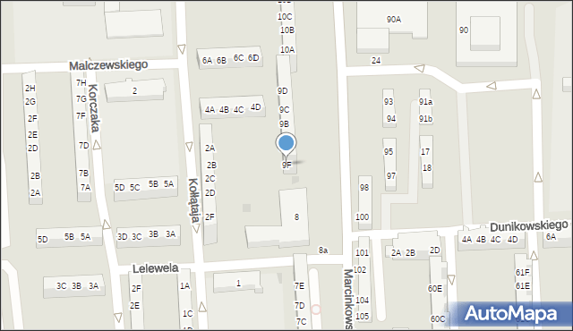 Gorzów Wielkopolski, Marcinkowskiego Karola, 9F, mapa Gorzów Wielkopolski