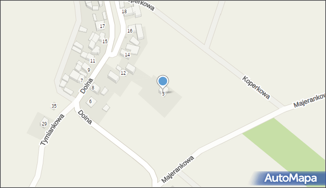 Gościęcice, Majerankowa, 3, mapa Gościęcice