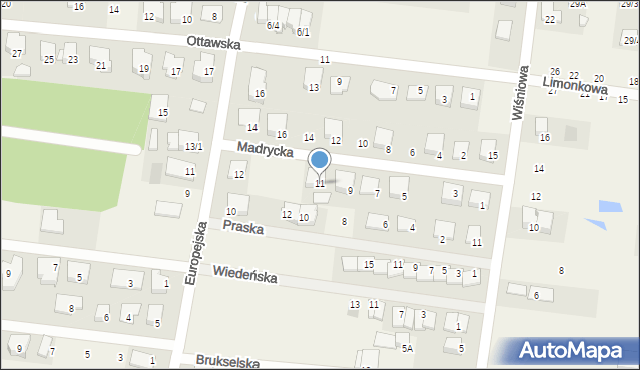 Grabówka, Madrycka, 11, mapa Grabówka