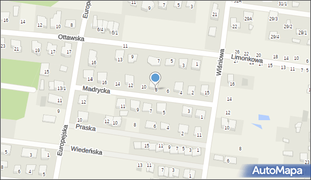 Grabówka, Madrycka, 8, mapa Grabówka