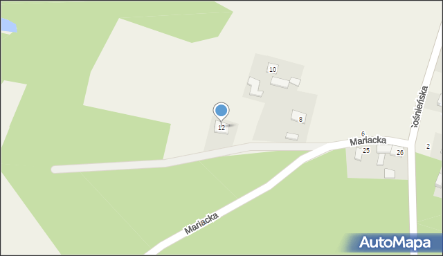 Granowiec, Mariacka, 12, mapa Granowiec