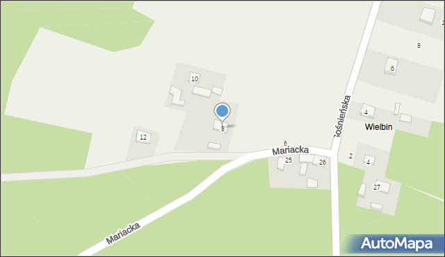 Granowiec, Mariacka, 8, mapa Granowiec