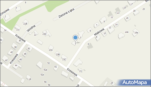 Grębocin, Makowa, 1, mapa Grębocin