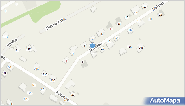 Grębocin, Makowa, 8, mapa Grębocin