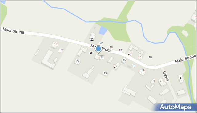 Grochów Włościański, Mała Strona, 23, mapa Grochów Włościański