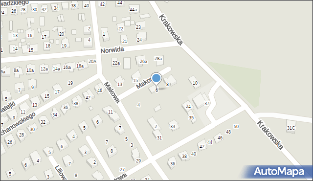 Grodków, Makowa, 6, mapa Grodków