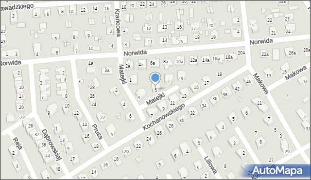 Grodków, Matejki Jana, 5, mapa Grodków