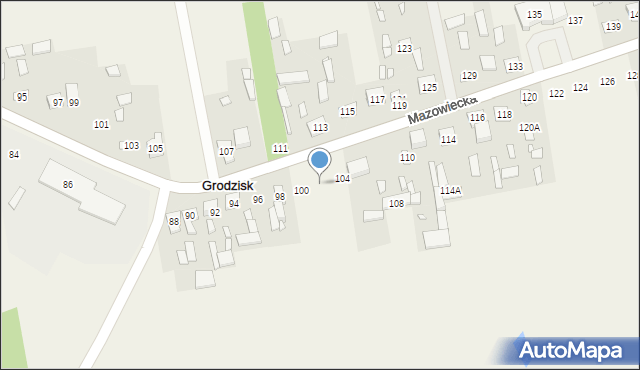 Grodzisk, Mazowiecka, 102, mapa Grodzisk