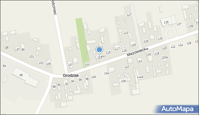 Grodzisk, Mazowiecka, 113, mapa Grodzisk