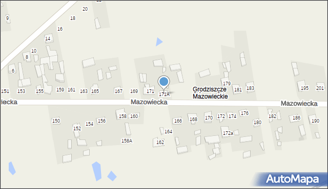 Grodzisk, Mazowiecka, 171A, mapa Grodzisk