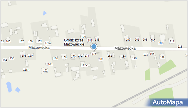 Grodzisk, Mazowiecka, 176, mapa Grodzisk