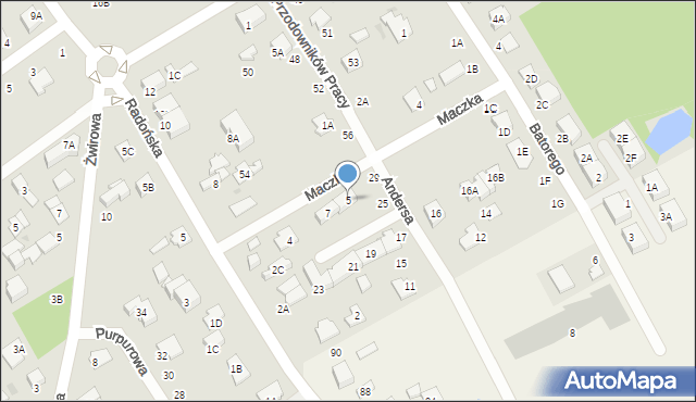 Grodzisk Mazowiecki, Maczka Stanisława, gen., 5, mapa Grodzisk Mazowiecki