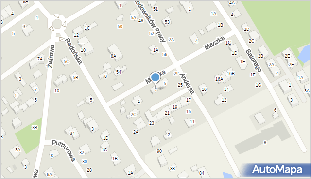 Grodzisk Mazowiecki, Maczka Stanisława, gen., 7, mapa Grodzisk Mazowiecki