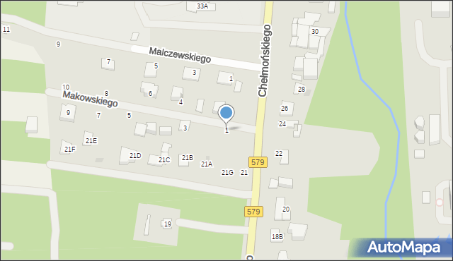 Grodzisk Mazowiecki, Makowskiego Tadeusza, 1, mapa Grodzisk Mazowiecki