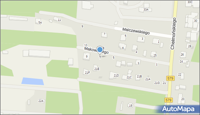 Grodzisk Mazowiecki, Makowskiego Tadeusza, 7, mapa Grodzisk Mazowiecki
